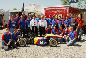 Jayhawk Motorsports team and their car