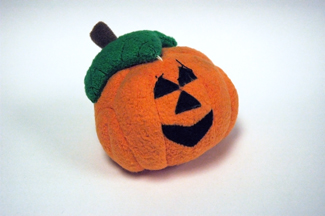 A plush pumpkin