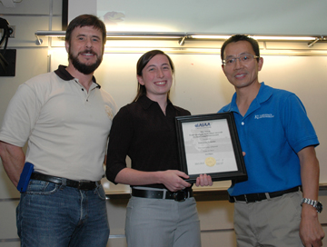 Samantha Schueler, a May 2012 graduate, won first place in the AIAA Individual undergraduate Aircraft Design Competition.