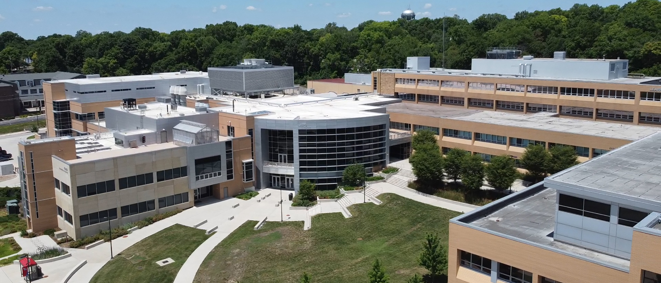 An aerial view of the engineering complex