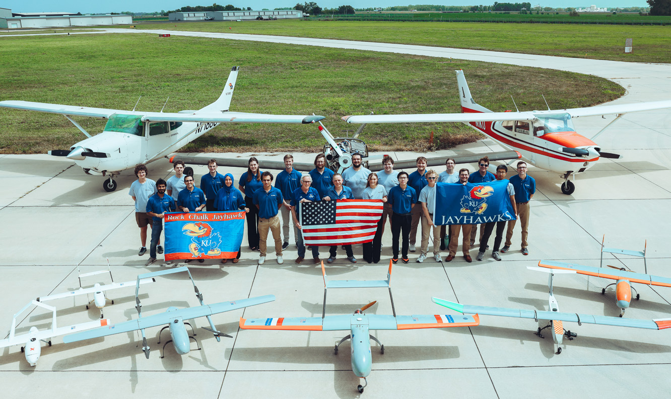 Aerospace Engineering Students on a runway