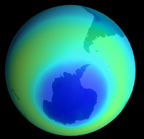 Globe with Antarctica