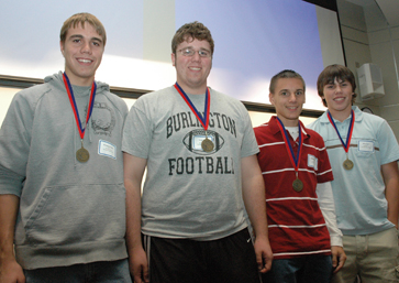 The winning team of the 2007 High School Design Competition at KU, Burlington High School's Thundercats