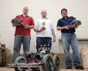 University of Kansas students brought home two first place awards at the 2008 ICRA Space Robotics Challenge