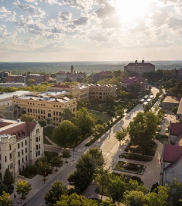 aerial view of KU campus