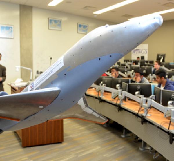 A model in a classroom