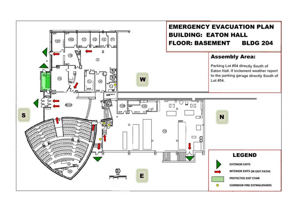 Eaton Hall Basement Map
