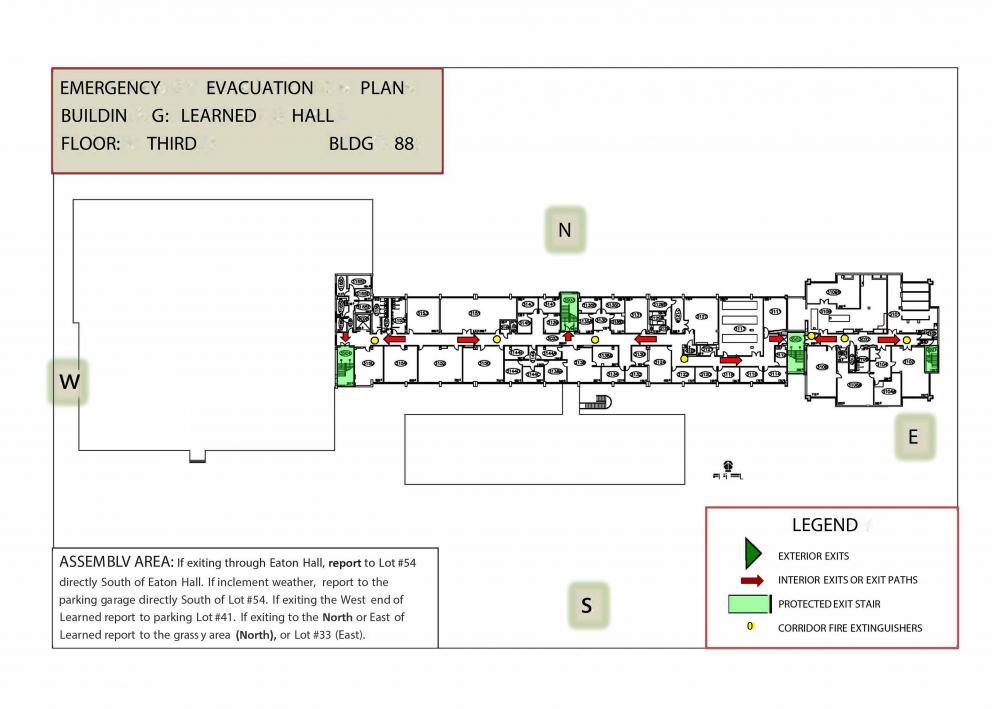 Learned Hall Third Floor Map