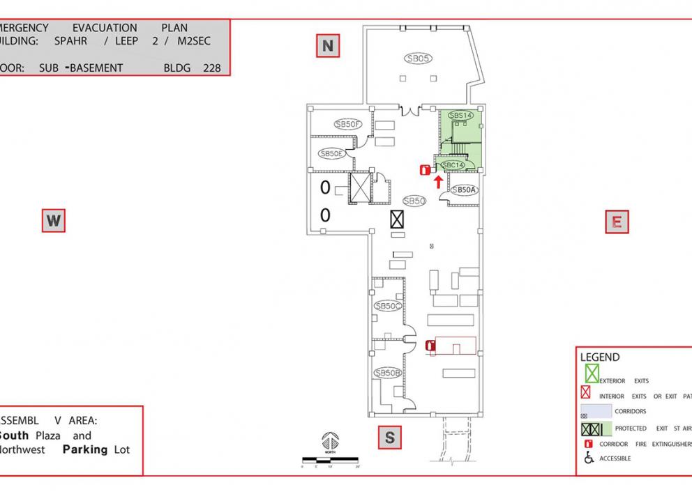 M2SEC Sub-basement Floor Map