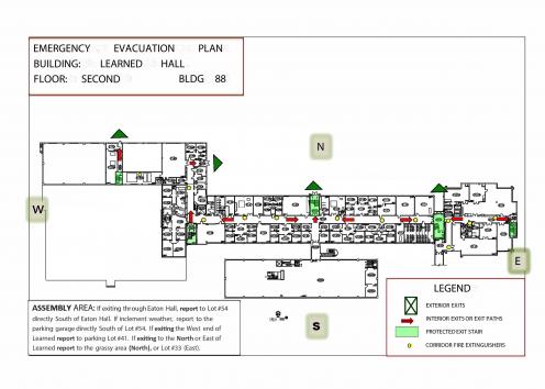 Learned Hall Second Floor Map